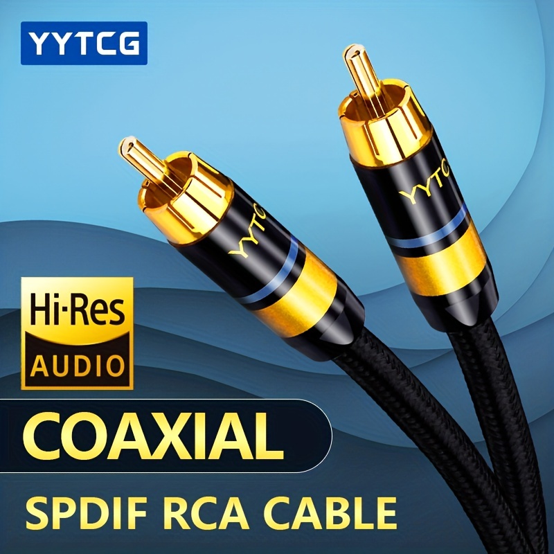 Cable Coaxial De Audio Digital HiFi OD7.0 Audio Estéreo Premium Rca A Rca  Cable Coaxial Macho Altavoz HiFi Subwoofer Cable AV TV