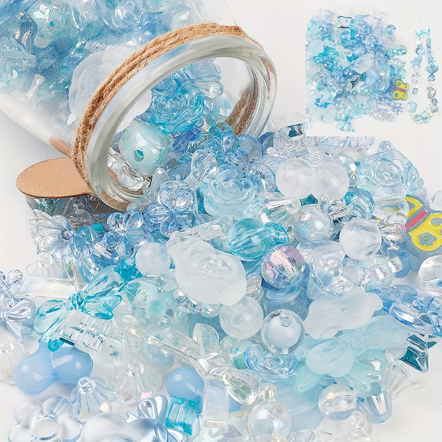 Candy Blue Craft Round Beads For Diy Jewelry Beading Making, Acrylic Beads  For Bracelets And Necklace Making, Decorating Women's Bag - Temu United  Arab Emirates