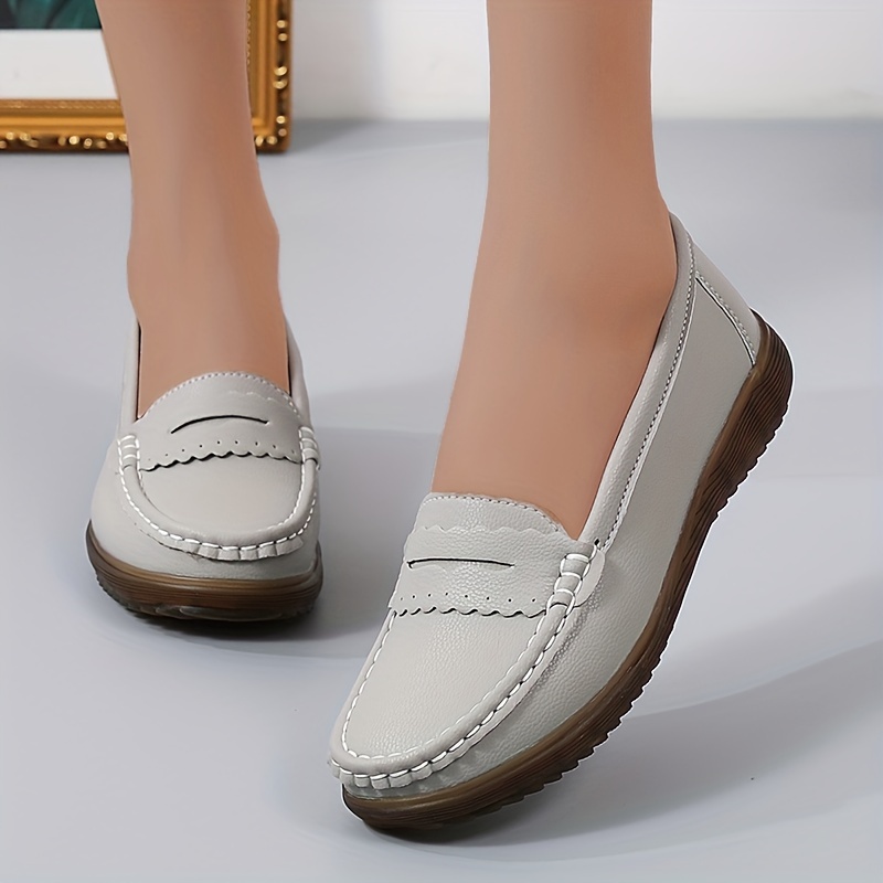 Solid white leather nursing on sale shoes