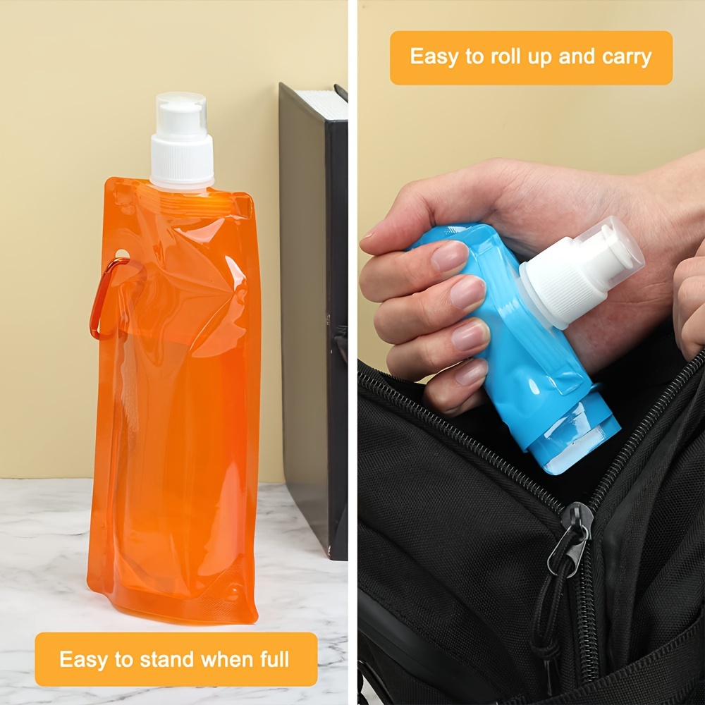 10 Water Bottles & Foldable Bottle Carrier
