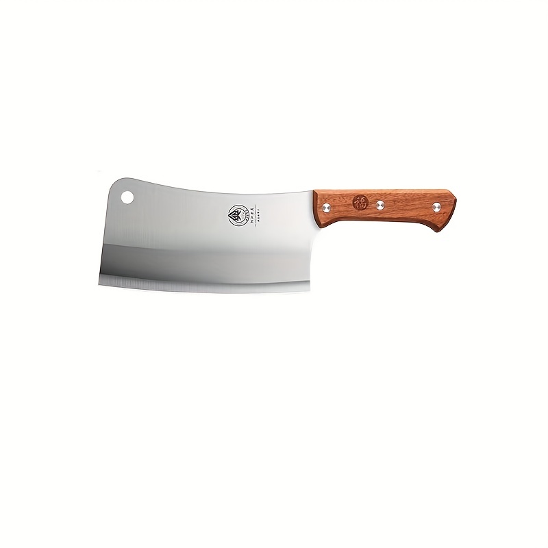 Meat Cleaver Heavy Duty Knife w/ Wood Handle Bone Chopper Stainless Steel  8 NEW