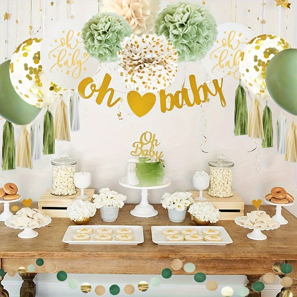 Golden Oh Baby Love Pull Flag Perfect Baby Shower Birthday - Temu