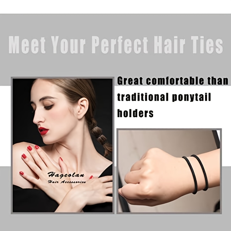 120pcs Elastic Hair Ties for Thick Curly Hair