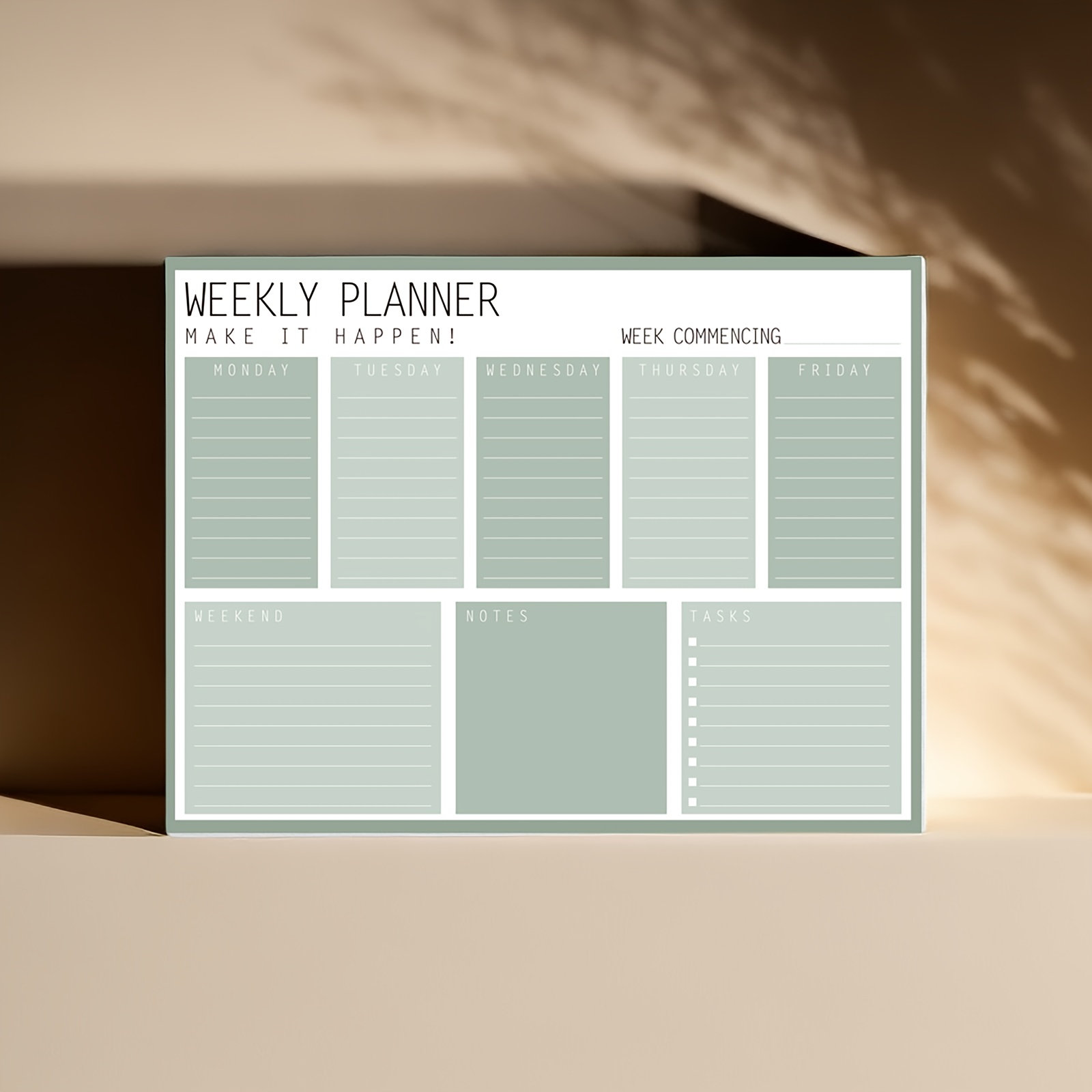 Bubu 1pc Weekly List Notebooks -11 '' X 8.2 '' 24 Movable - Undated Daily And Weekly Planner Notebooks - Suitable For Planners To Make Reasonable Plans For Work
