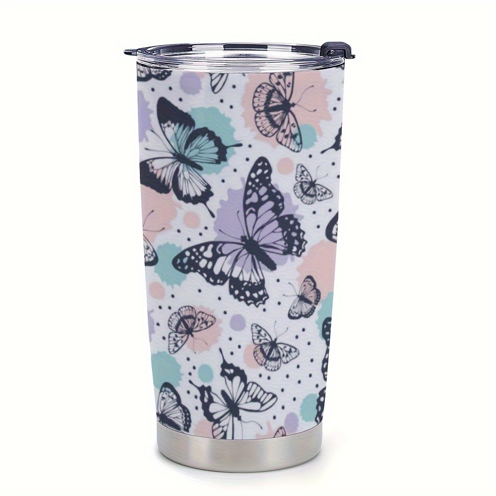 1 Taza Vaso Acero Inoxidable Diseño Mariposa Regalo Mujeres - Temu