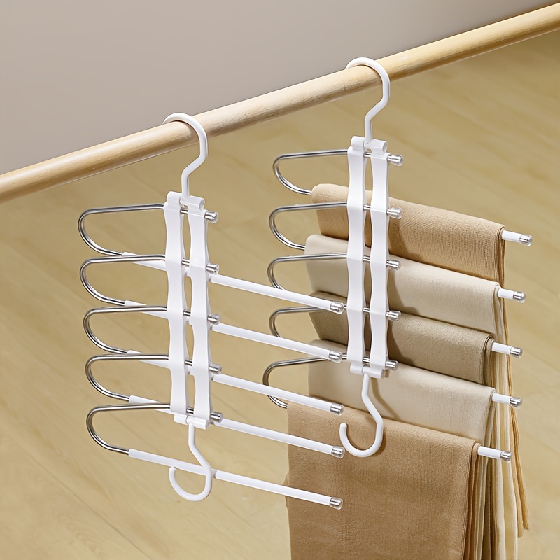 Folding Pants Hangers With Multi tier Stainless Steel - Temu