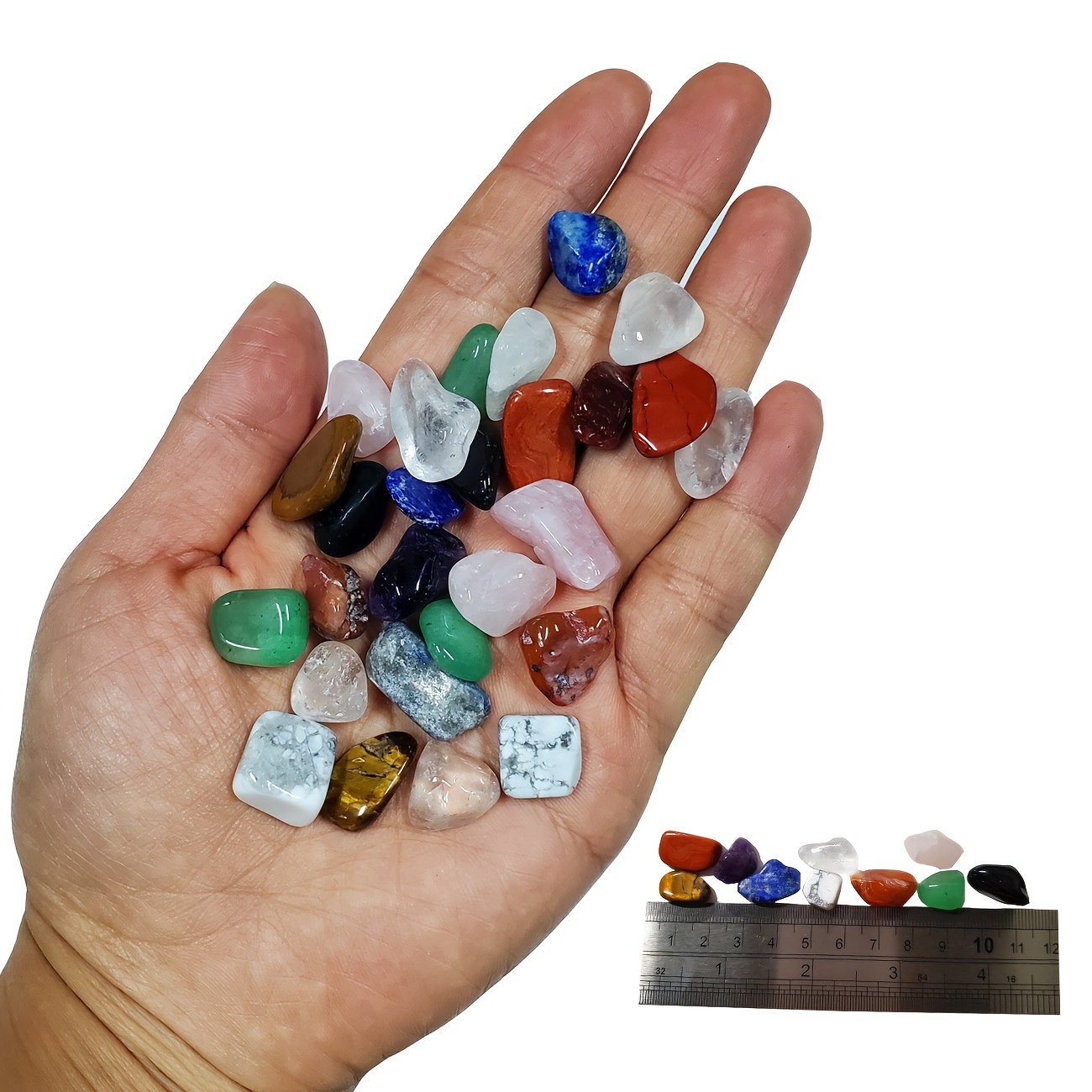 10 types de pierres précieuses cristal de guérison pierres précieuses  dégringolées cristaux de puce écrasés pour souhaiter des remplisseurs de  bouteilles fabrication de bijoux artificiels - Temu France