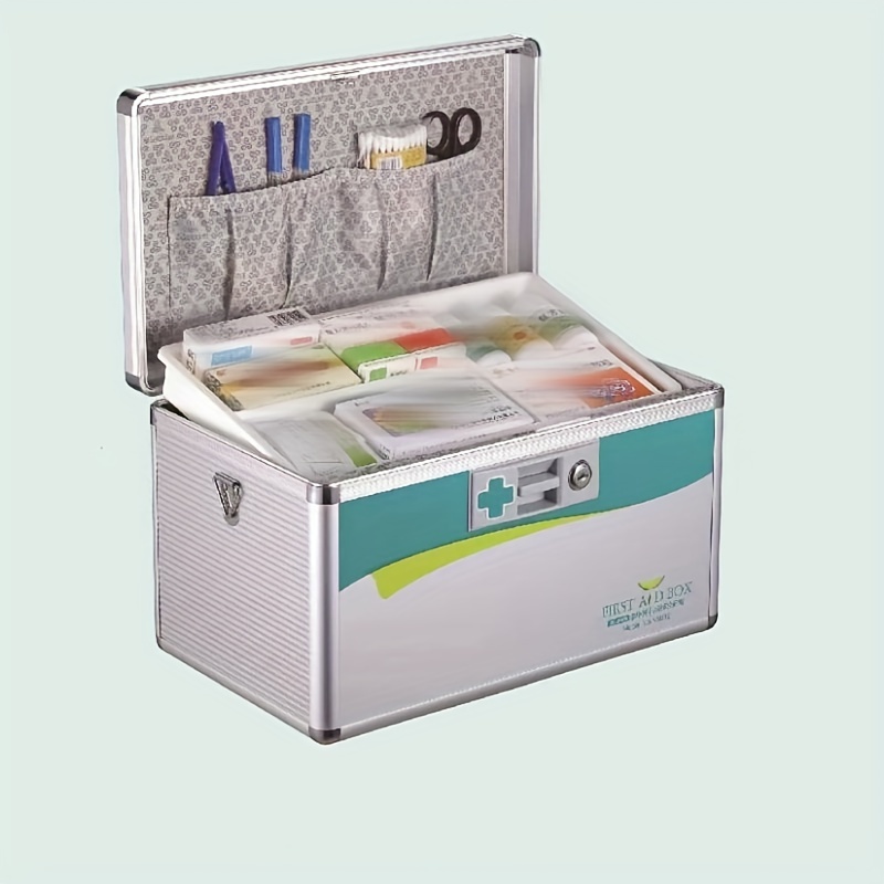 1 Stück Medikamenten-Schließbox, Schließfach Für Medikamente,  Mehrschichtige Medikamenten-Aufbewahrungsbox, Tragbare Geteilte  Erste-Hilfe-Box
