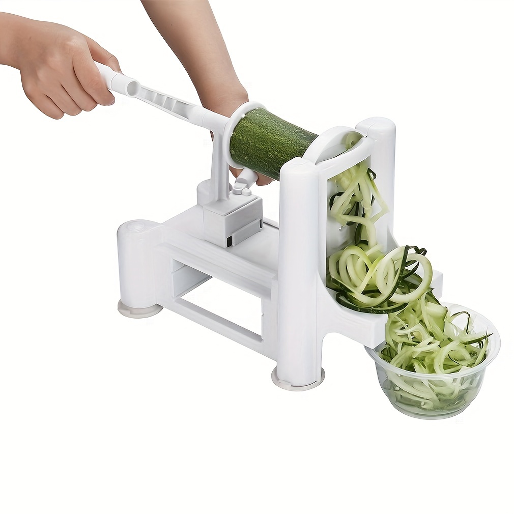 5in1, Vegetable Spiralizer, Manual Zucchini Noodle Maker With Strong  Suction Cup, Zoodles Spiralizer For Potato, Multifunctional Vegetable  Slicer, Fruit Grater, Kitchen Stuff, Kitchen Gadgets - Temu