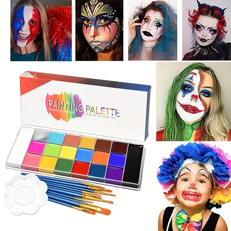 Face Body Paint Oil Palette Halloween Makeup - Temu