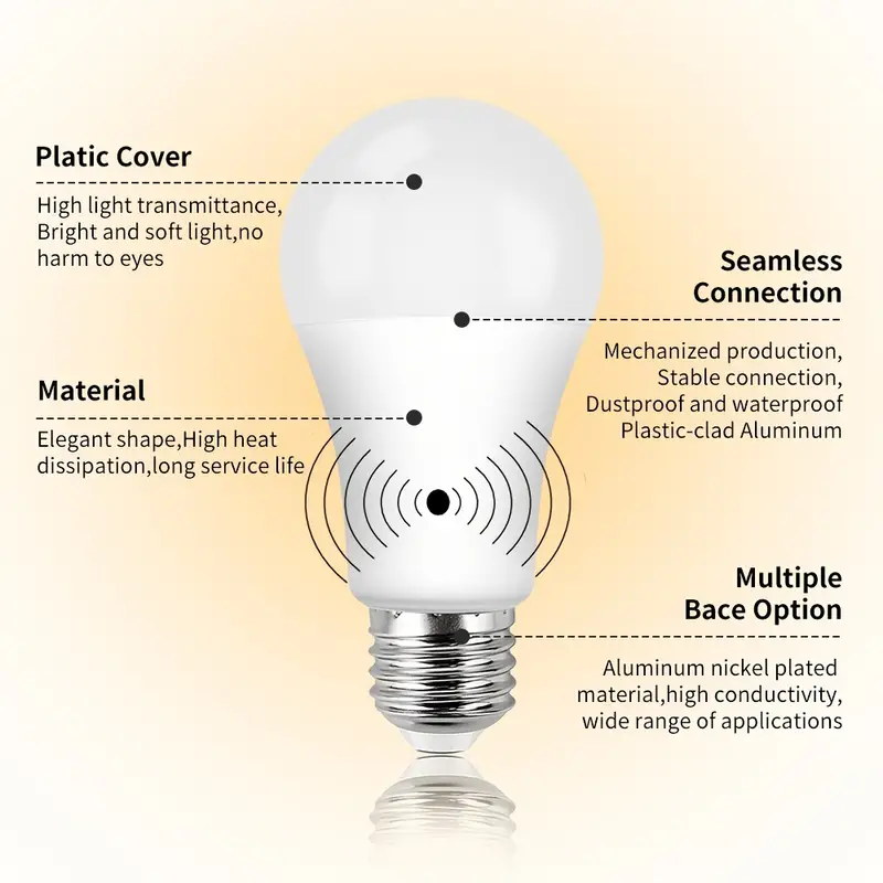 Motion Sensor Light Bulbs ( Equivalent) Motion Detector Auto - Temu