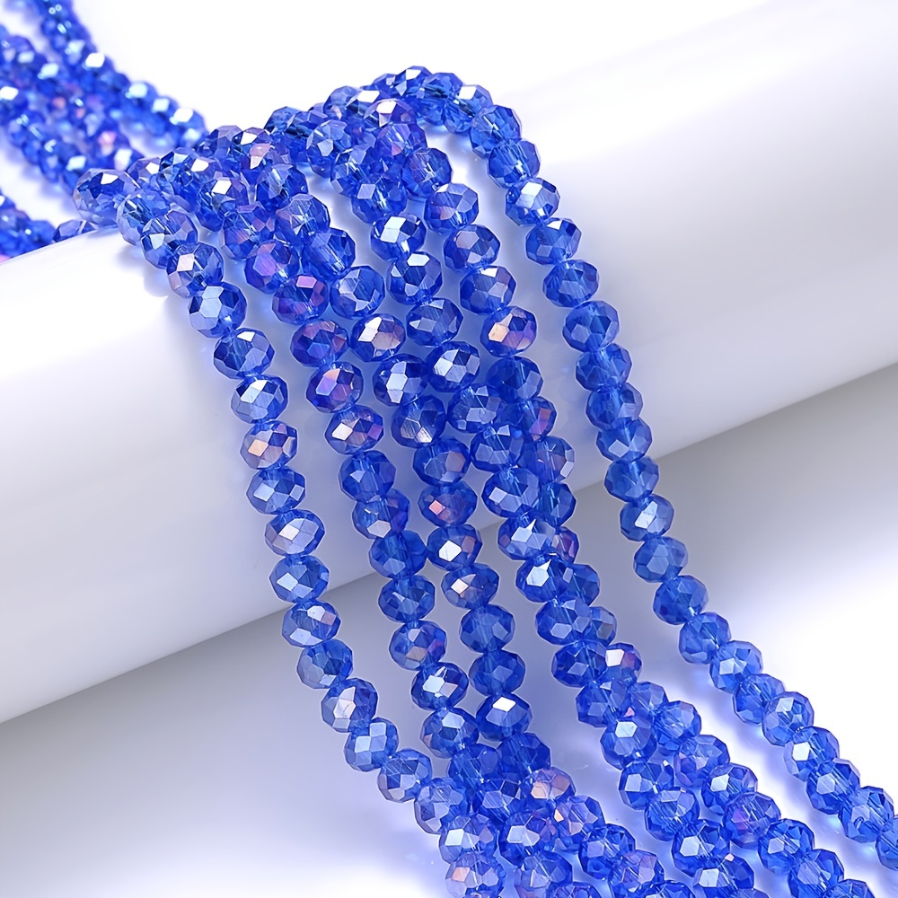Faceted Glass Crystal Rondelle Beads Jewelry Making Spacer Temu