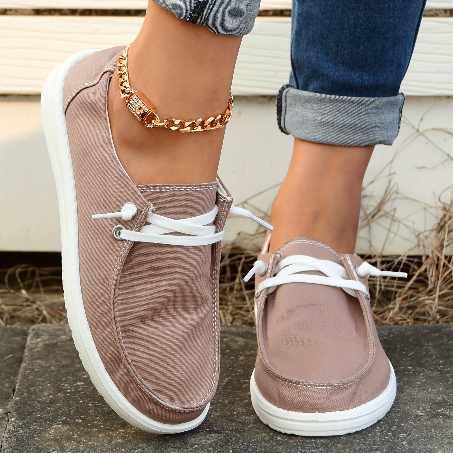 Khaki canvas outlet shoes womens