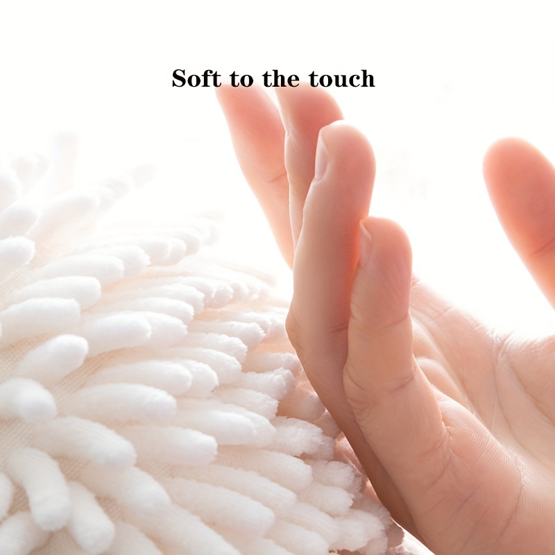 Super Absorbent Hand Towels Soft Chenille Hand Towel Ball Kitchen Bathroom  Wall Hanging Wipe Cloth Plush Sponge Microfiber Towel