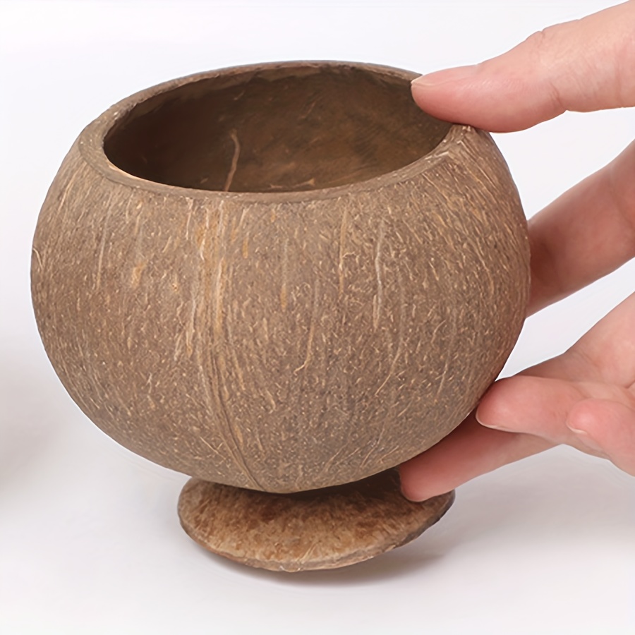 Natural Texture Coconut Shell Cups Decoration Natural - Temu