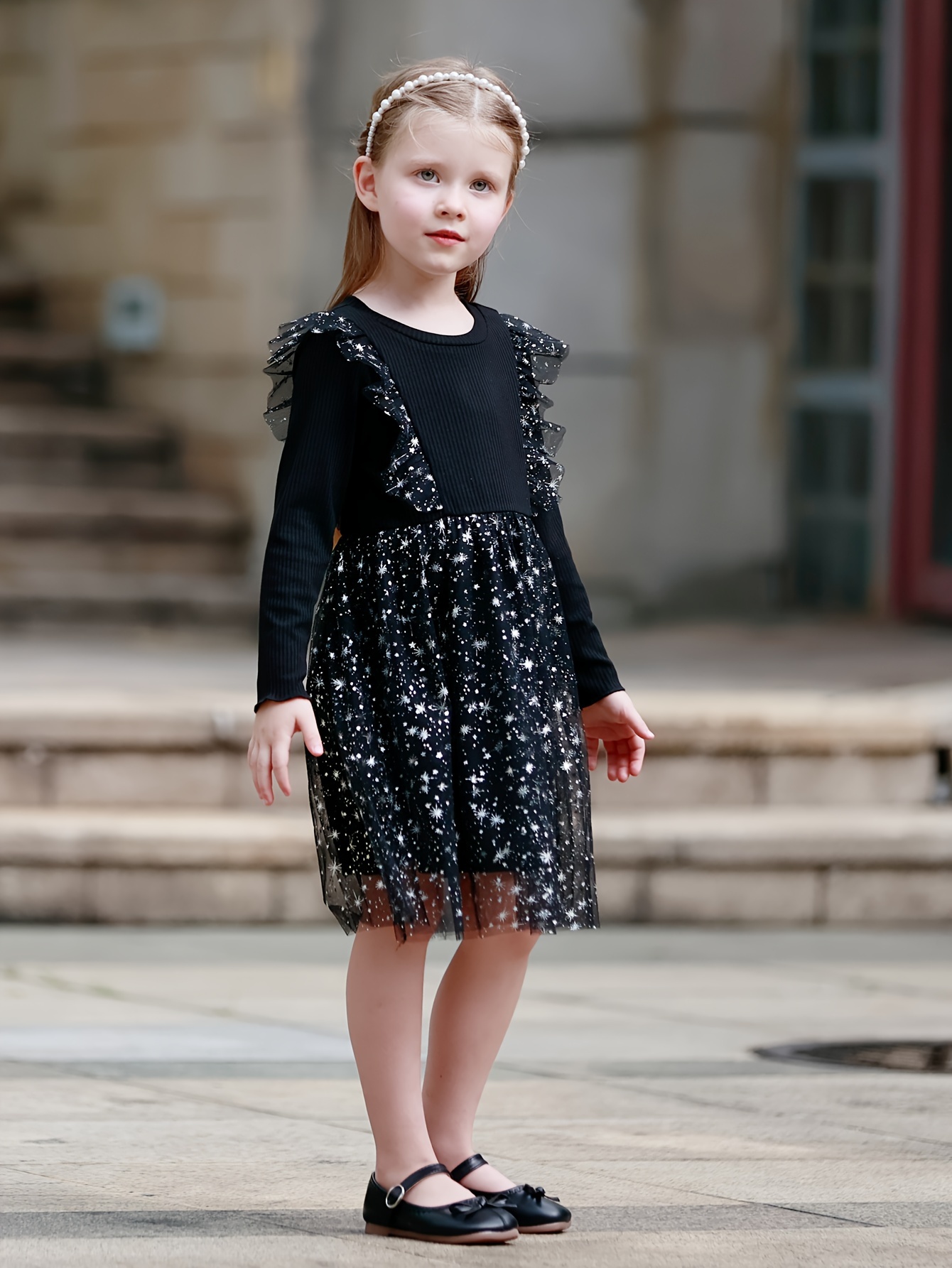 Black long hotsell sleeve tutu dress