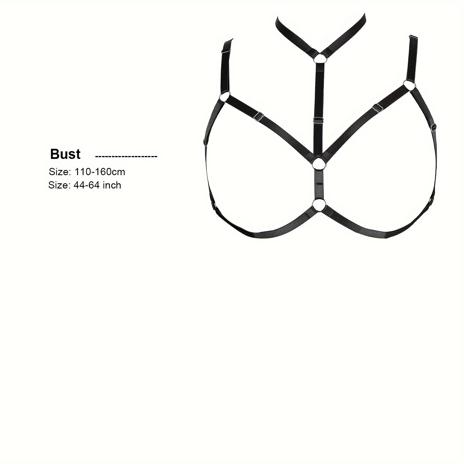 Plus Size Hollow Harness Women Punk Solid Color Sexy Waist - Temu