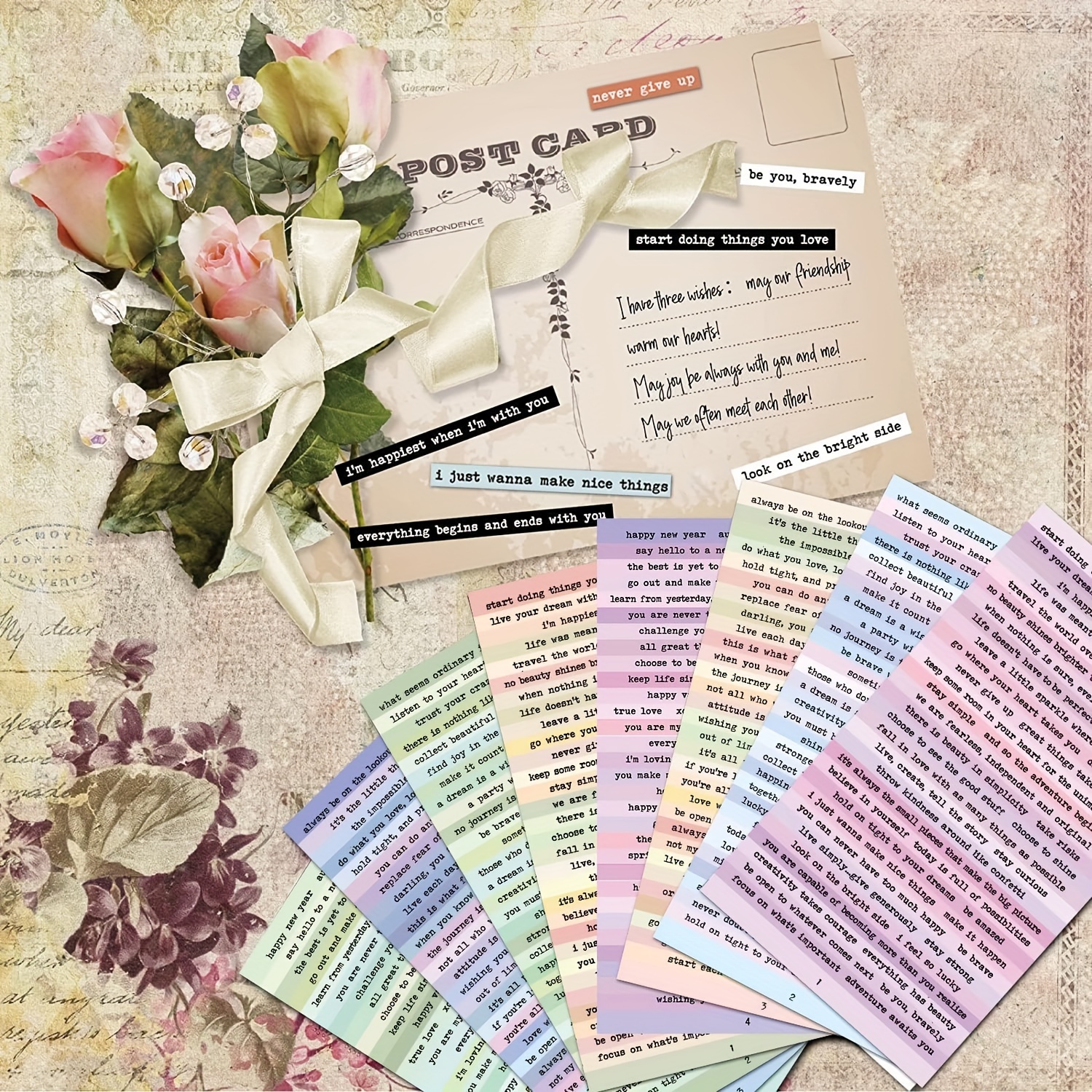 Quote Phrase Word Stickers For Scrapbooking Vintage - Temu
