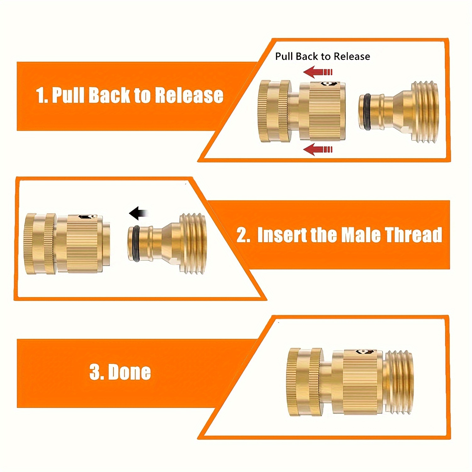 Aluminum Garden Hose Quick Connect Ght Water Hose Connectors - Temu