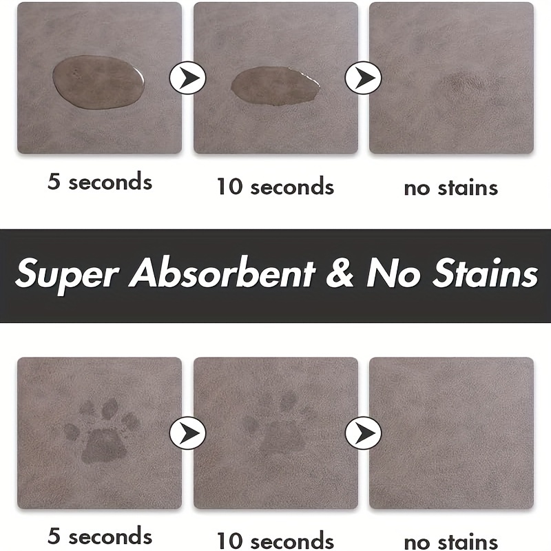 Bone Print Dog Feeding Mat, Super Absorbent Quick Dry Dog Bowl Mat With  Non-slip Rubber Backing, Easy To Clean No Stain Dog Placemat Dog Floor Mat  - Temu