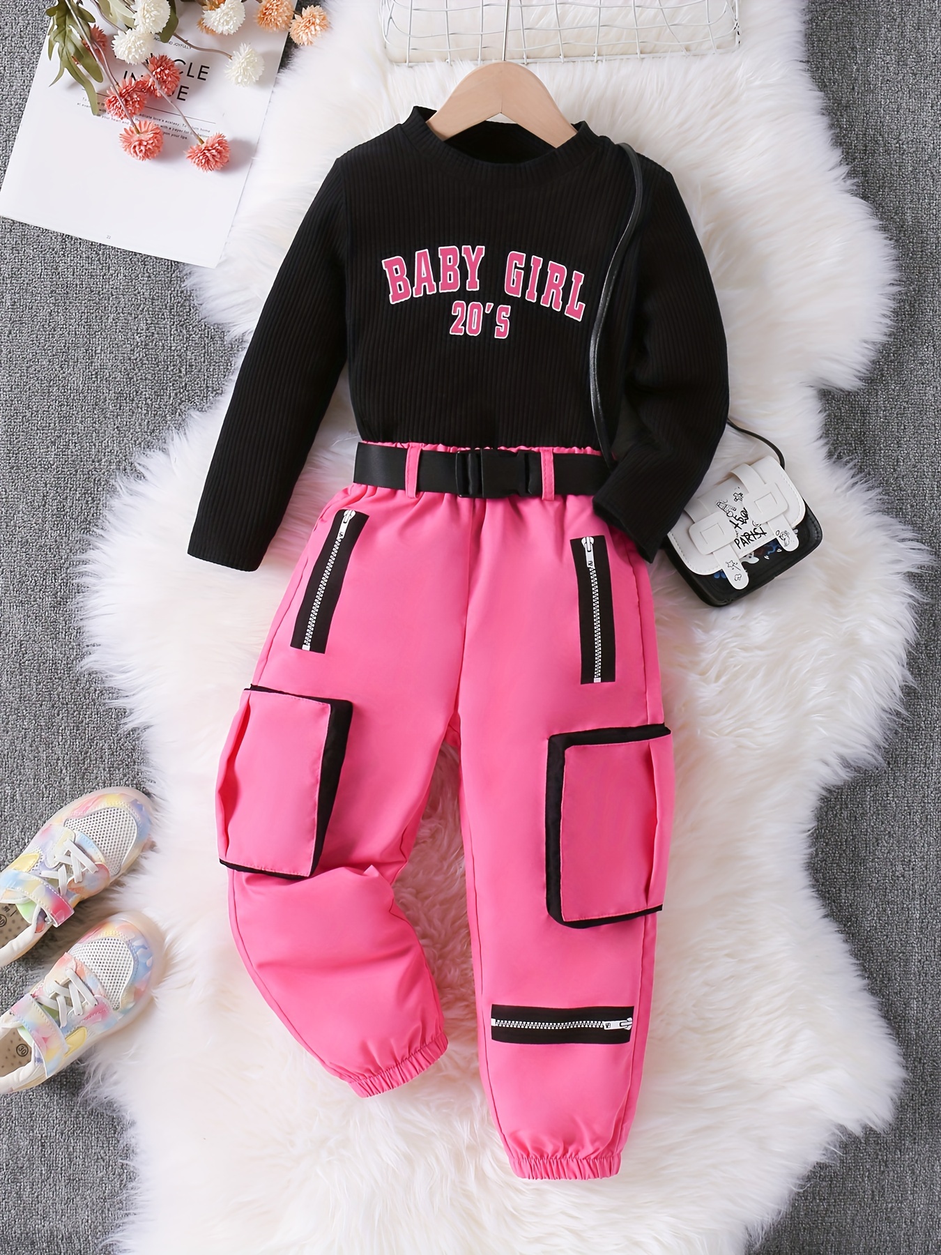  Baby Toddler Girl Winter Tracksuit Outfits Clothes 2-8 Years  Kid Long Sleeve Sweatshirt Butterfly Pocket Pants Set: Clothing, Shoes &  Jewelry