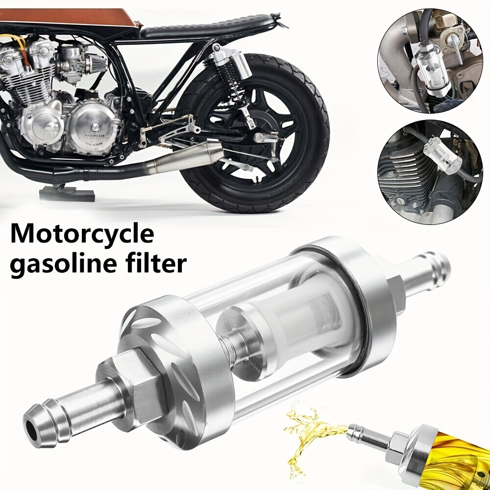 Filtro Gasolina Lavable Vidrio Aluminio Motocicleta - Moto Repuestos