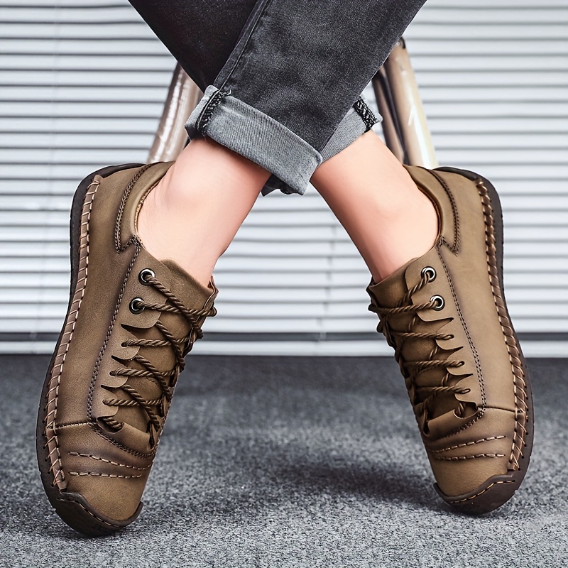 Men's Non Slip Casual Shoes Lace Up Comfortable Sneakers