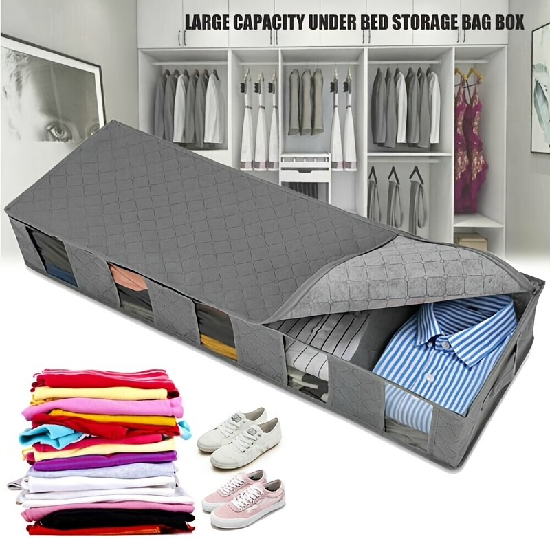 1pc Visible Window Clothing Storage Box For Closet, Ins Style Storage Bin