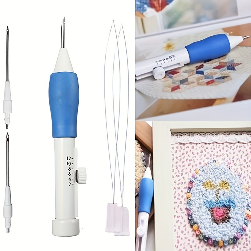 Magic Embroidery Pen, Punch Needle Tool, with 10 Color Embroidery