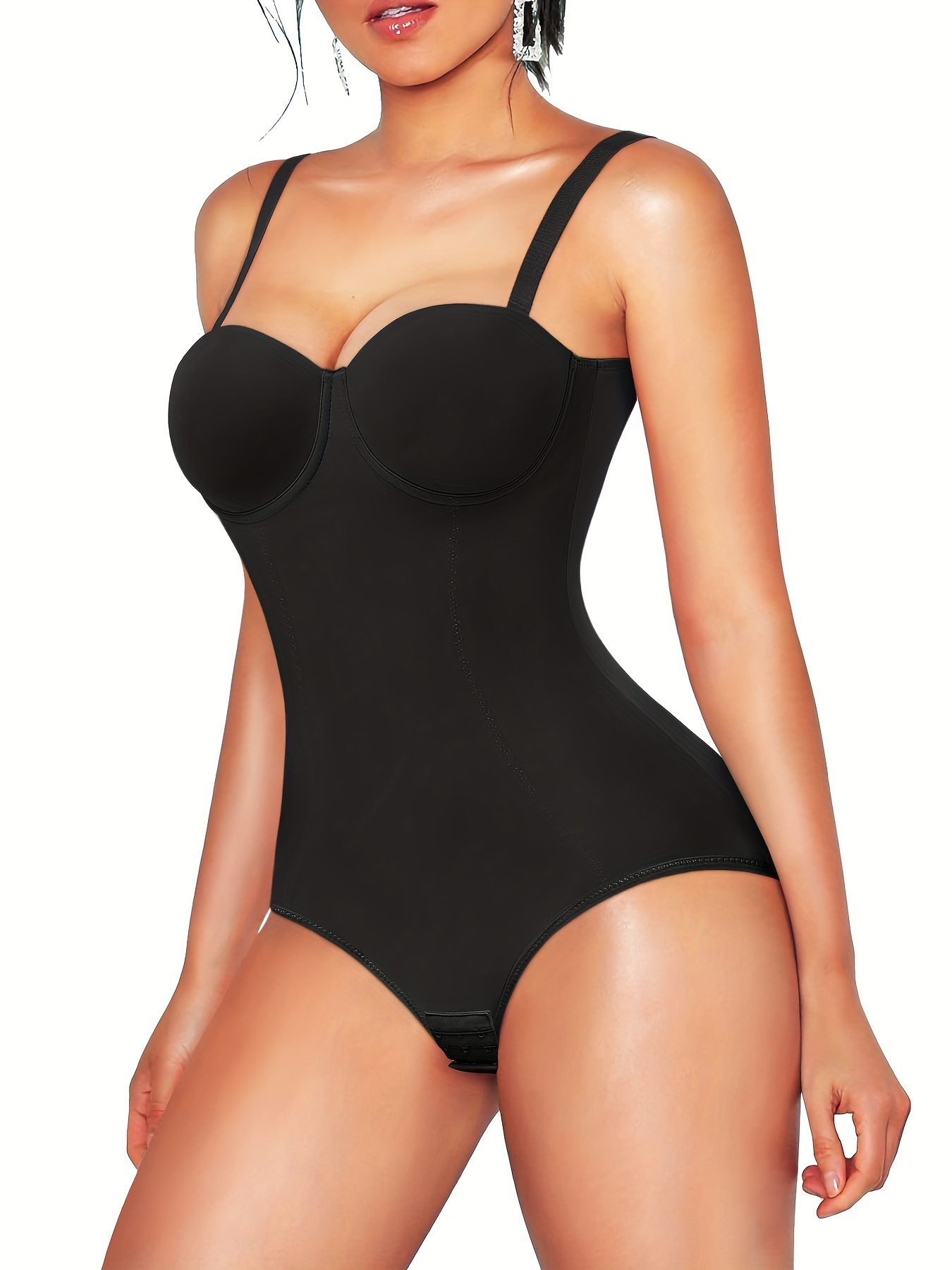 Solid Shaping Bodysuit Tummy Control Butt Lifting Open Back - Temu