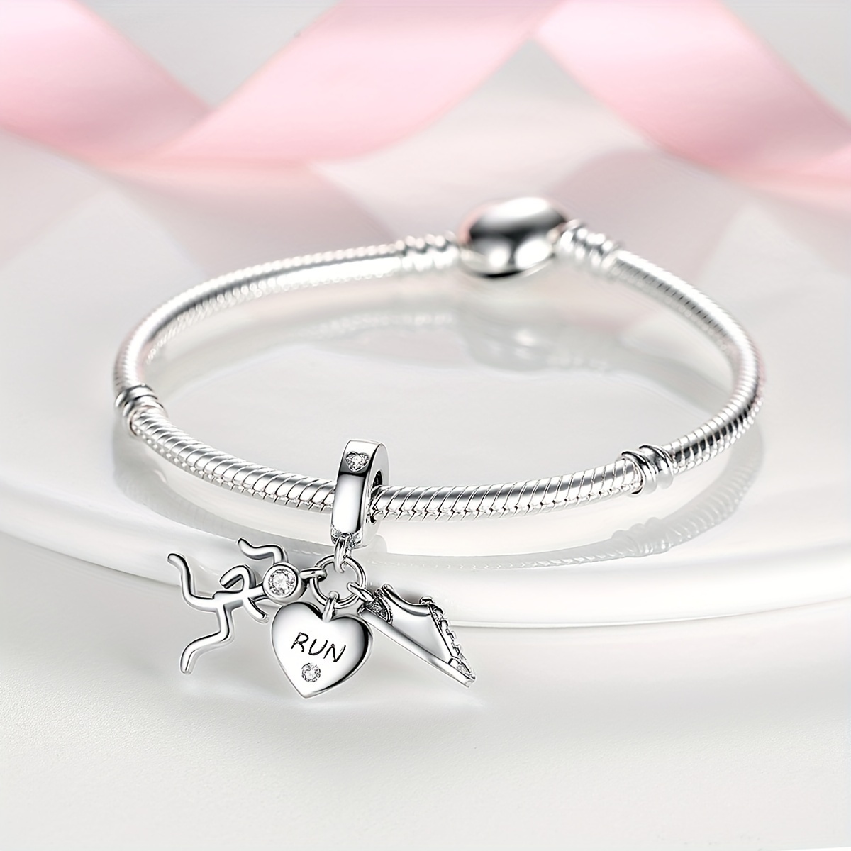 Perles Bracelet Maroc Bon4azuré - Charmes Drapeau Argent - Bijoux Créatifs Pour Femmes Et Filles