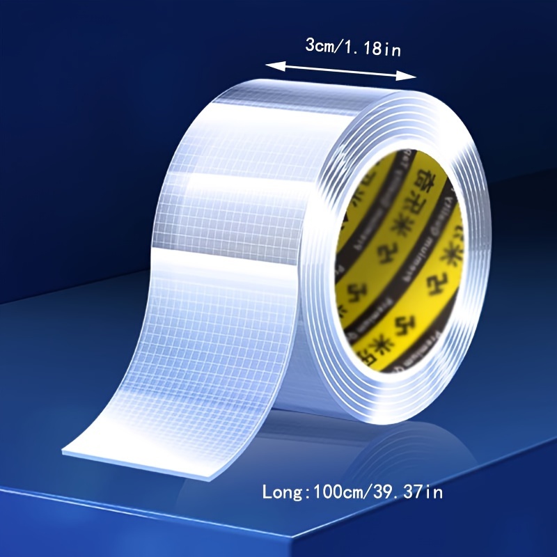Nastro Adesivo Nano Ad Alta Viscosità A Griglia Da 1 Pezzo, Adesivo Da  Parete In Pasta Forte Senza Traccia, Nastro Adesivo Biadesivo Impermeabile  Con