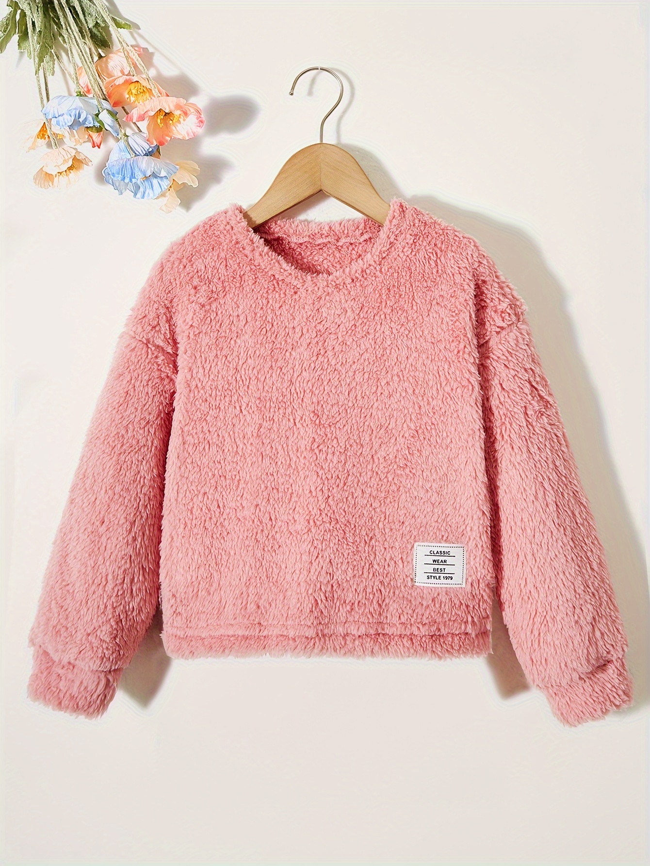 Fuzzy Lattice Crew Sweater - Temu