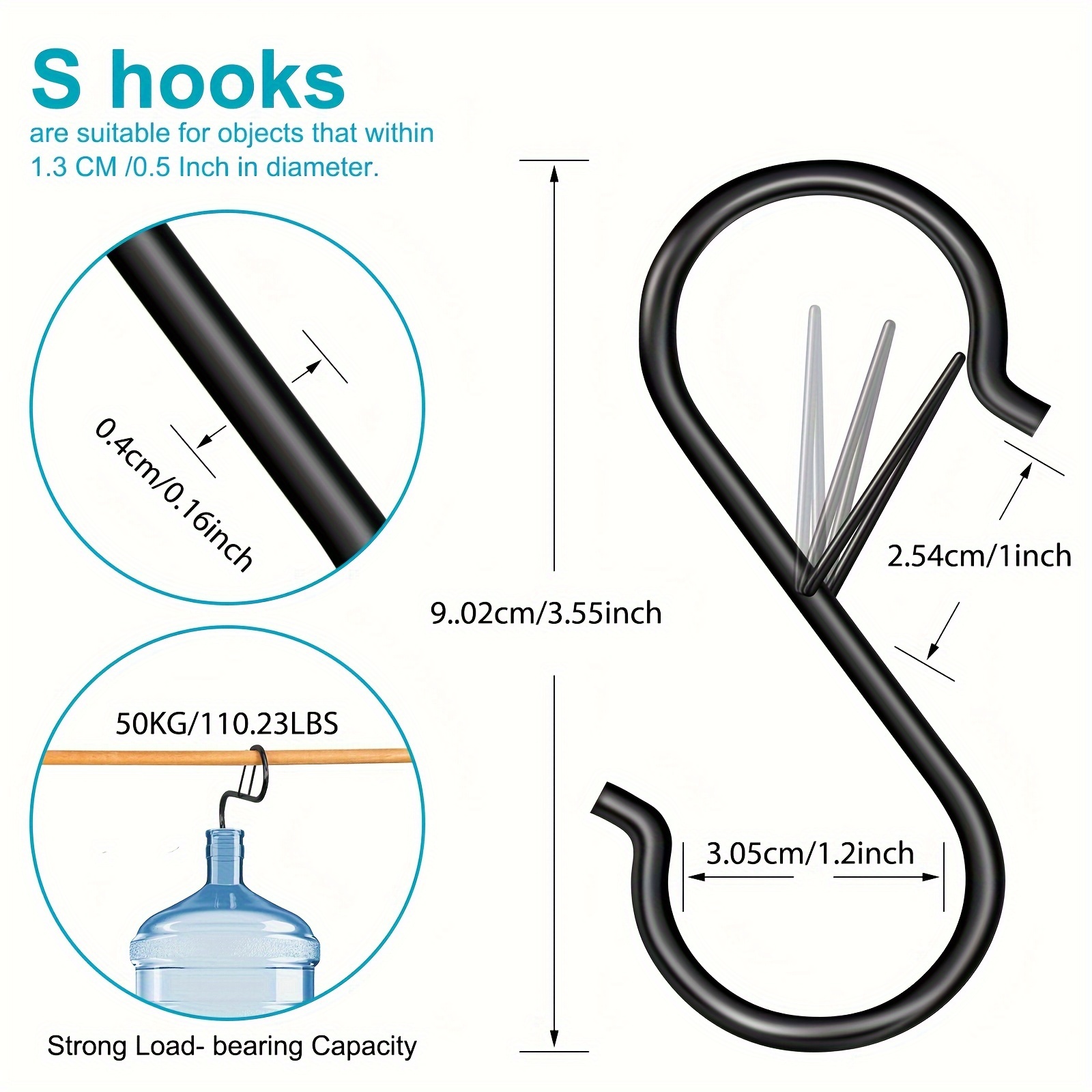 S shaped Hanging Metal Hooks Metal S shaped Hooks Safety - Temu