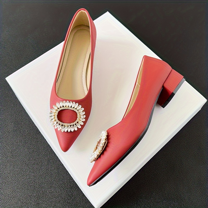 Red best sale circle heels