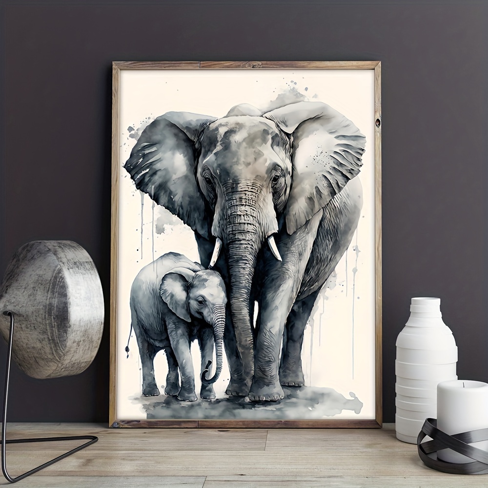 Canvas Poster Elephant Nursery Print Cute Baby Elephant - Temu