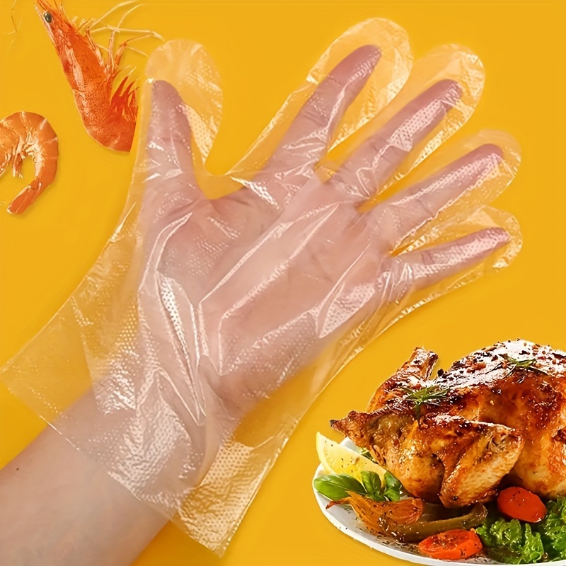 Guantes desechables de PVC de grado alimenticio, plástico antiestático para  limpieza, accesorios de cocina, 20/50/100 Uds. - AliExpress