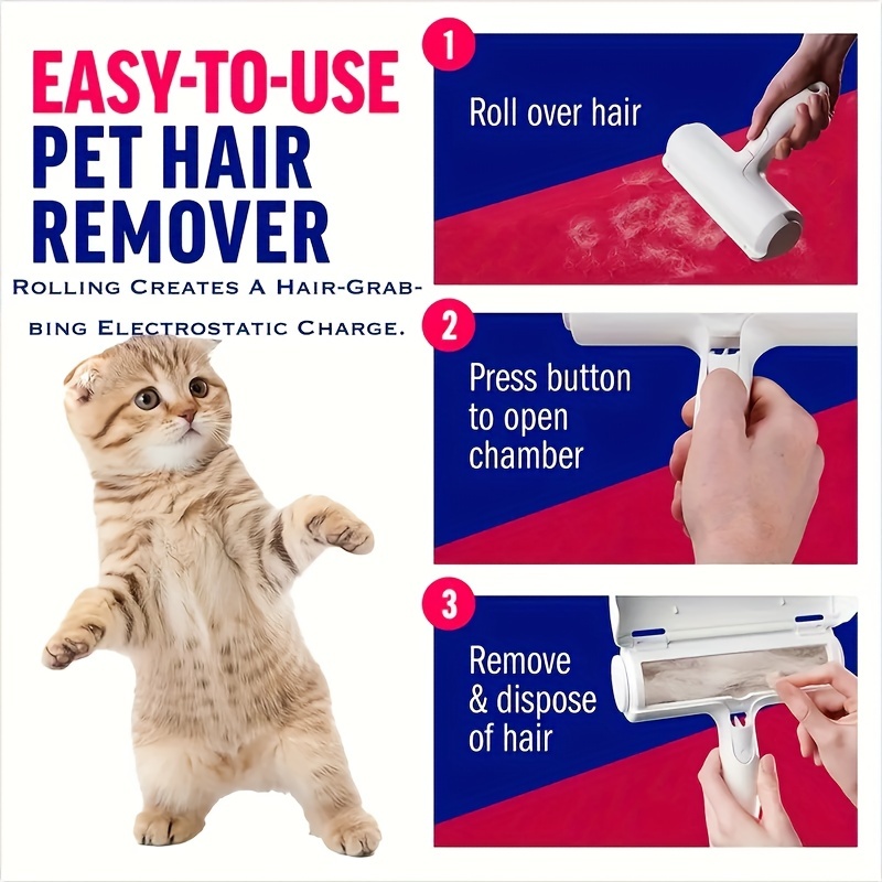 Pet Hair Remover Lint Roller Easily Remove Dog Cat Hair - Temu Canada