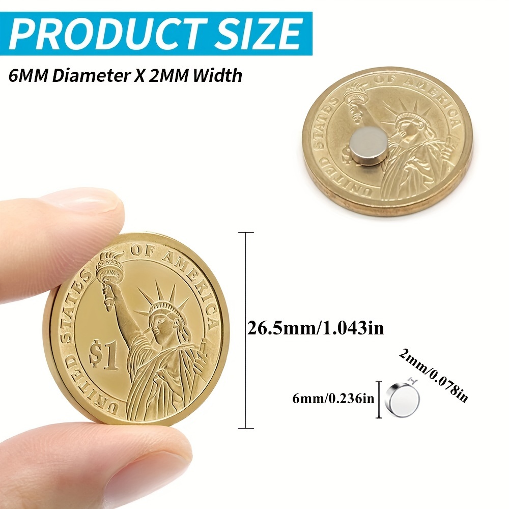 100 Stück/set 6x2mm Mini Kleine Runde Magnete Kraftvolle - Temu