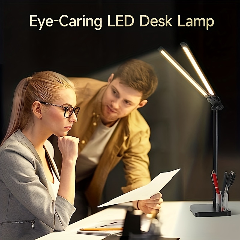 Lampe de Bureau LED Portable et Pliable, Lampe de Lecture Lampe LED  Rechargeable+USB Câble