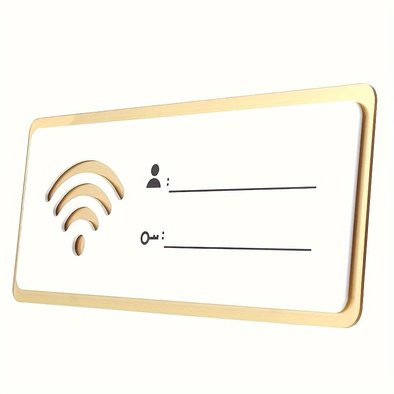 

1pc Wifi Sign, Wireless Network Acrylic Signage, Coverage Wall Password Logo Stickers, For Home Room Living Room Office Decor