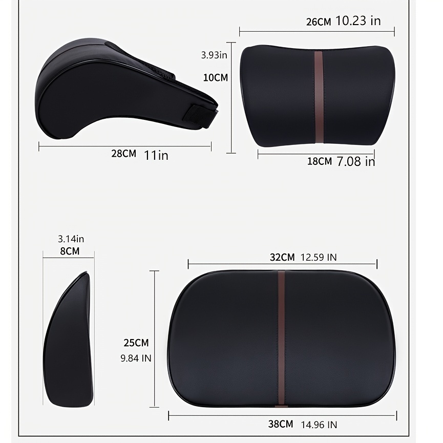  Lumbar Support Pillow for Car Seat – Multi-Use Memory