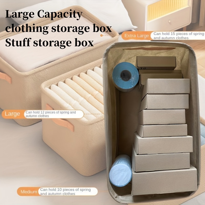 Large Capacity Storage Box, Foldable Portable Plastic Clothes Toy Storage  Bin, Doll Storage Container, Home Wardrobe Organizer, Bedroom Accessories,  Home Organization And Storage Supplies - Temu