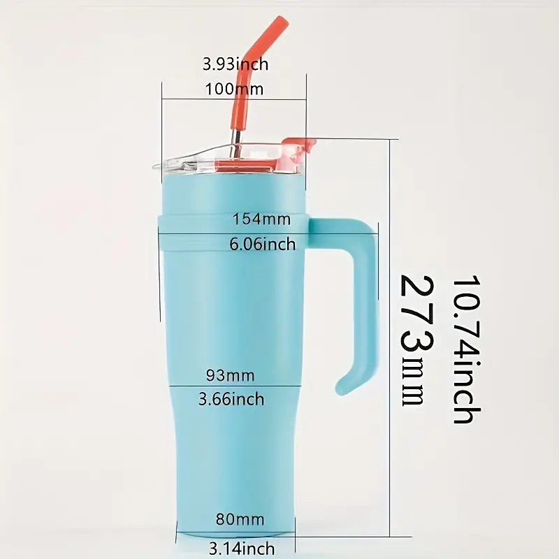 Big Super Large Water Bottle Cup Stainless Steel Straw - Temu