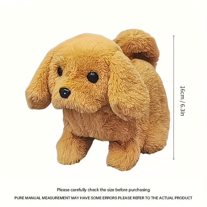 Walking plush clearance dog