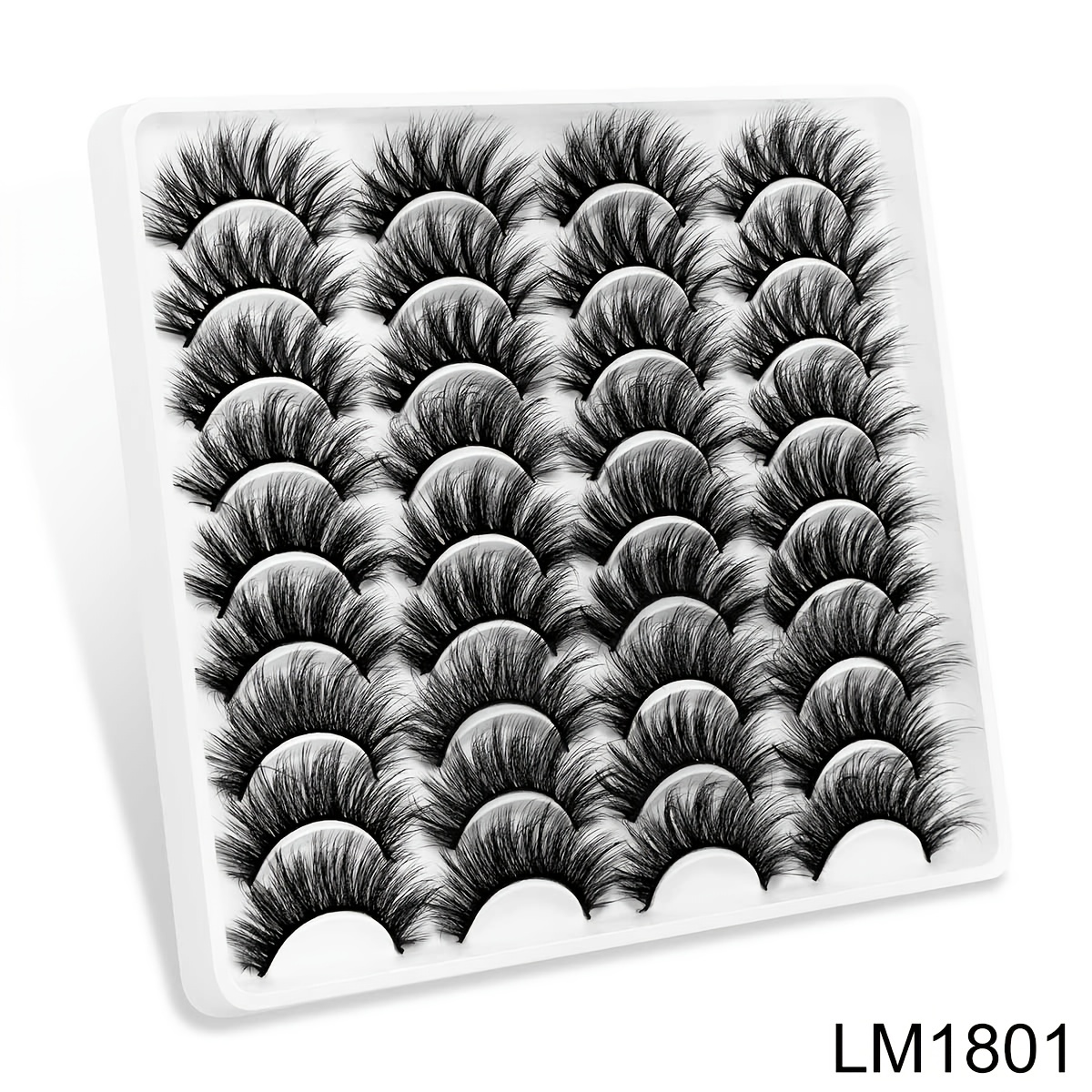 18 Pairs 3D Mink Eyelashes Natural Fluffy False Eyelashes Dramatic Long Eyelash