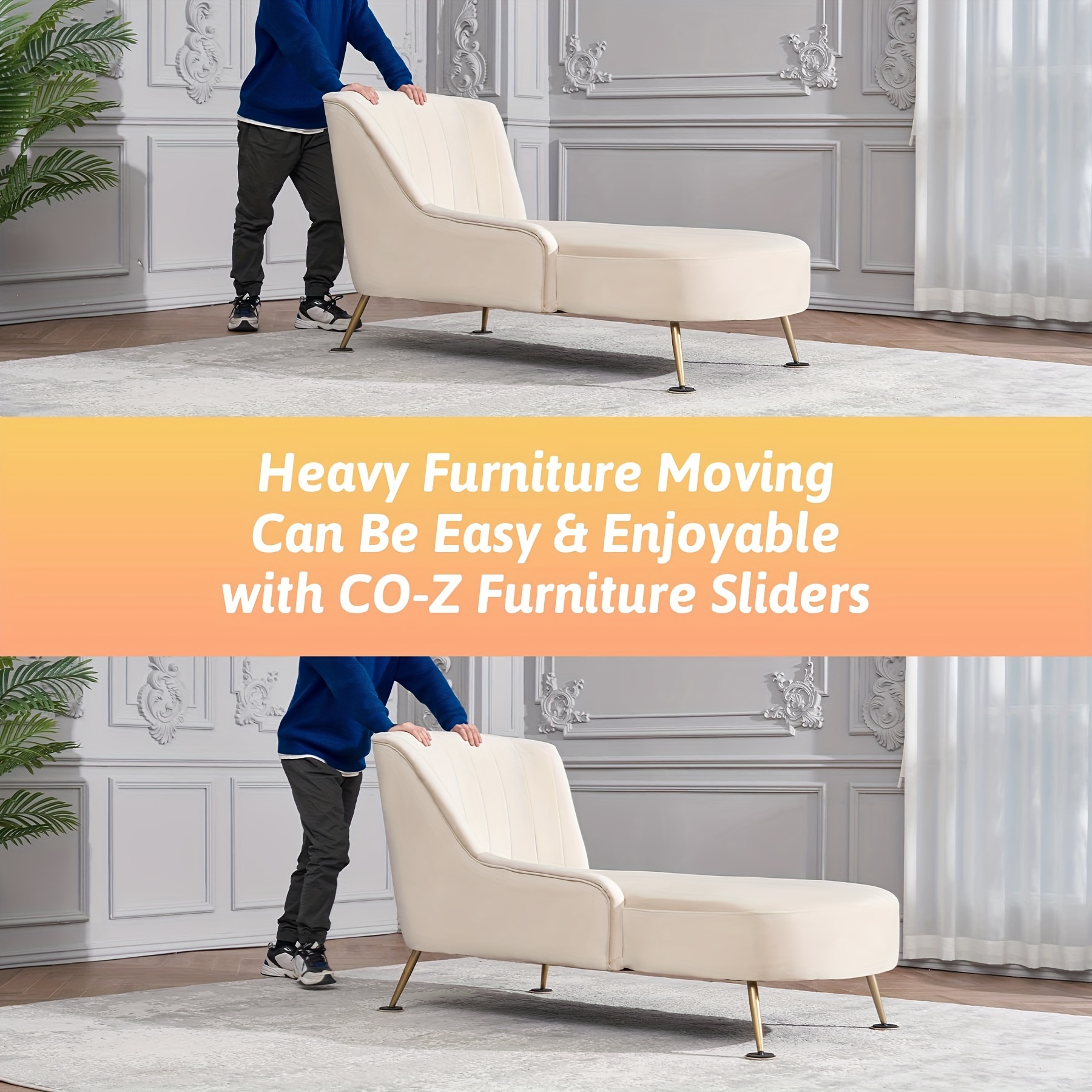 40PCS 1-3/4in.Self Stick Carpet Sliders Self Adhesive Furniture Moving  Slider for Carpet Slider,Self-Adhesive Furniture Slider,Moving Pads Moving