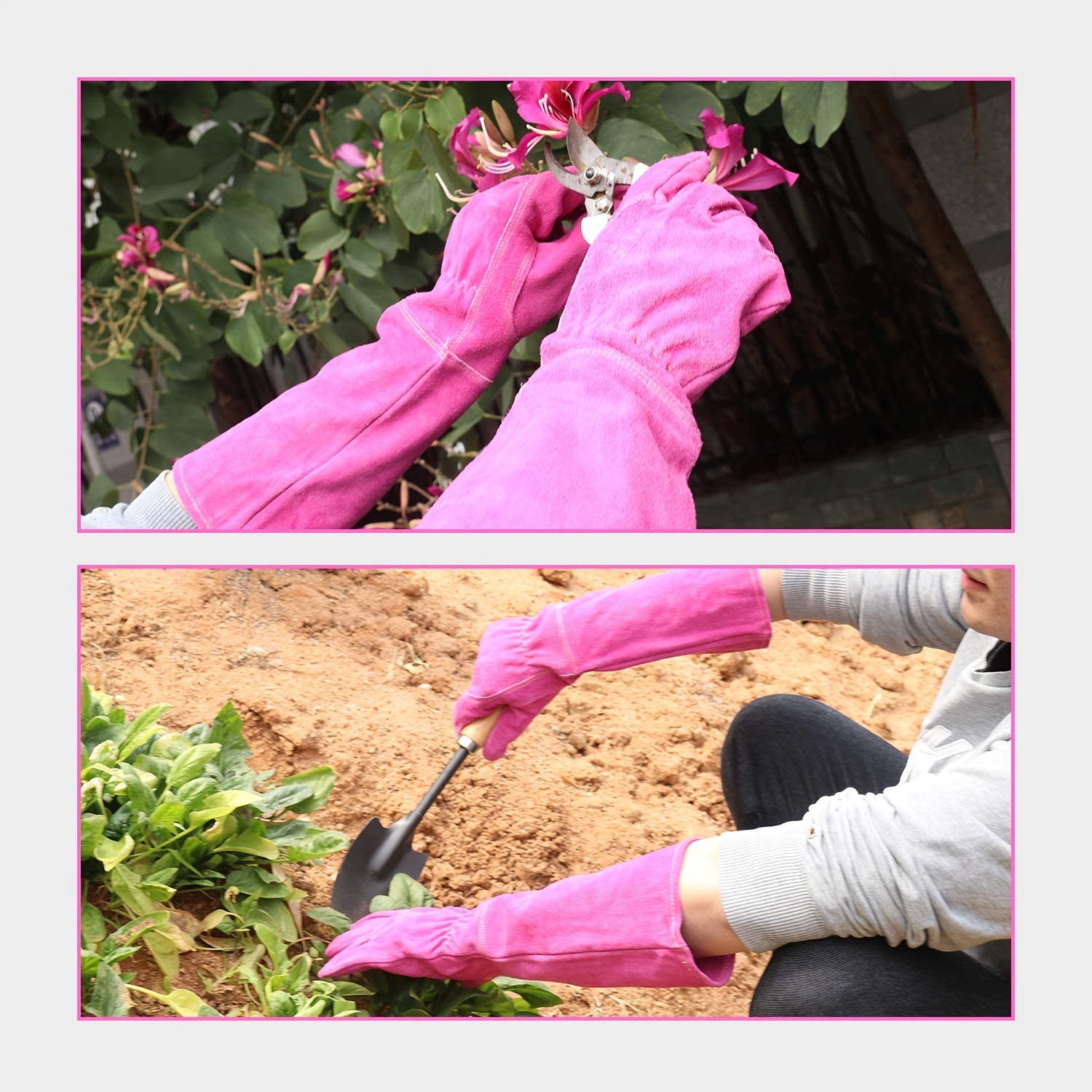 Guantes de jardinería resistentes a espinas para mujer, guantes