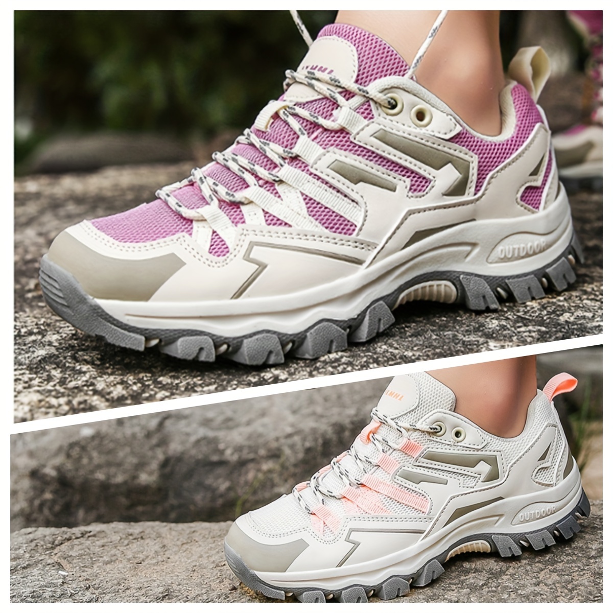 Women's Outdoor Hiking Boots Non slip Genuine Leather - Temu