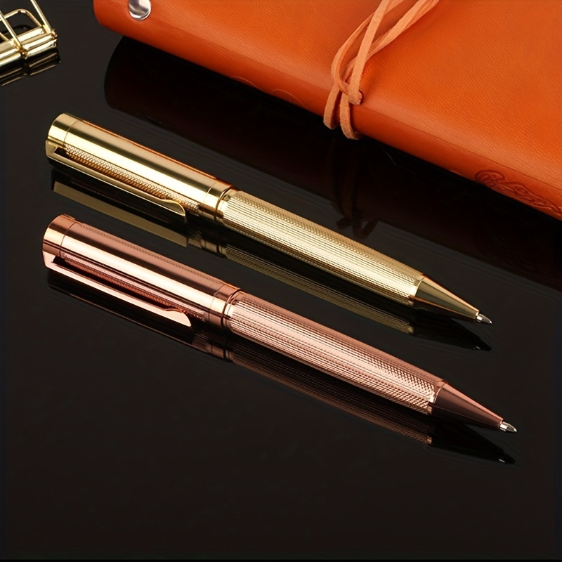 

Carved Brushed Metal Pen Ballpoint Pen Signature Pen, Business High-end Gifts Successful People, Office Supplies 1pc/box